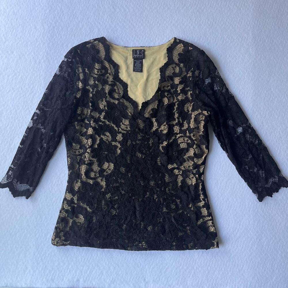 Romantic black lace top
